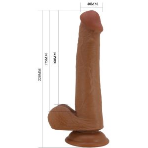 DILDO REALISTA TALLEN PELE DESLIZANTE (PELE ESCURA) | 22 CM - Image 5