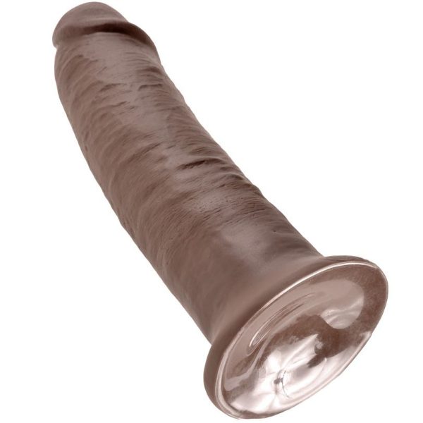 DILDO REALÍSTICO KING COCK #10 (PELE ESCURA) | 25.4 CM