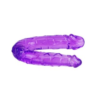 BAILE - DILDO DOBLE EN GELATINA FLEXIBLE LILA - Image 2