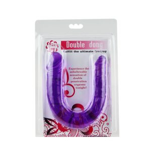 BAILE - DILDO DOBLE EN GELATINA FLEXIBLE LILA - Image 5