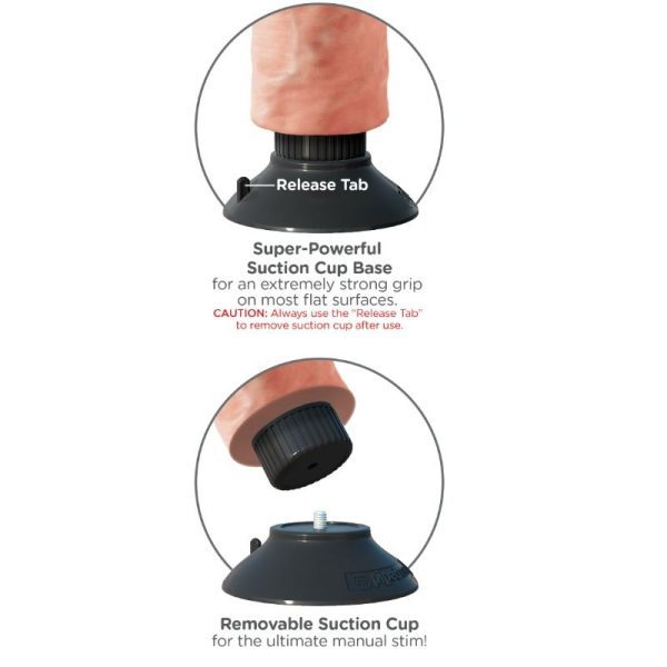 VIBRADOR REALÍSTICO FLEXÍVEL (PELE CLARA) | 23 CM