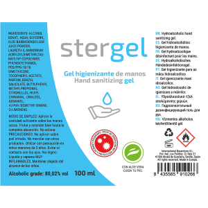 GEL HIGIENIZANTE DE MÃOS STERGEL (ALOE VERA) | 100ML - Image 3