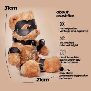 URSO DE PELÚCIA BONDAGE CRUSHITO PRETO 31CM CRUSHIOUS - Image 7