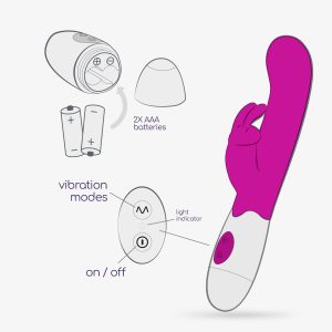 VIBRADOR COM ESTIMULADOR DE CLITÓRIS JIGGLIE E LUBRIFICANTE À BASE DE ÁGUA INCLUÍDO CRUSHIOUS - Image 7