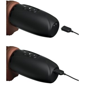 VIBRADOR REALÍSTICO PLUS TRIPLE THREAT (PELE ESCURA) - Image 8