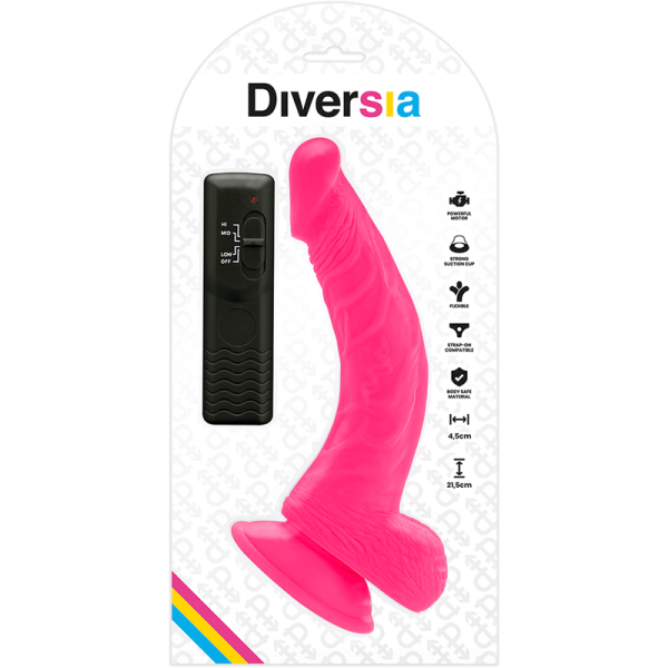 DIVERSIA VIBRADOR FLEXÍVEL (ROSA) | 21,5 CM / 4,5 CM