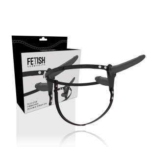 STRAP-ON VIBRATÓRIO DUPLA PENETRAÇÃO (PRETO) | 15 CM - Image 2