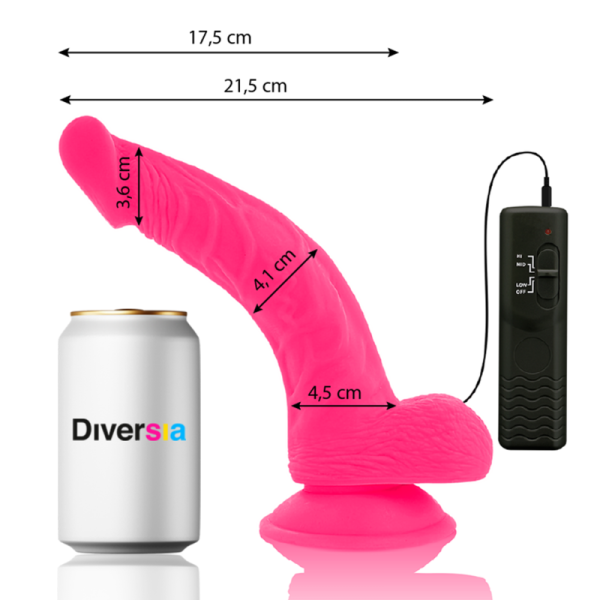 DIVERSIA VIBRADOR FLEXÍVEL (ROSA) | 21,5 CM / 4,5 CM