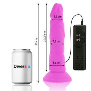 DIVERSIA VIBRADOR FLEXÍVEL (LILÁS) | 23 CM / 4,3 CM - Image 2