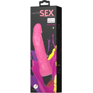 BAILE - COLORFUL SEX VIBRADOR REALÍSTICO ROSA 24 CM - Image 4