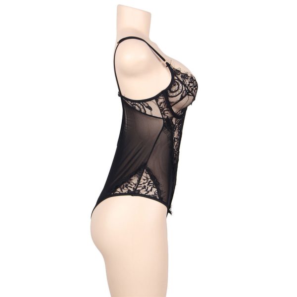 BODY DE RENDA FLORAL COM FRANJS | QUEEN SIZE