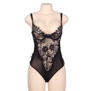 BODY DE RENDA FLORAL