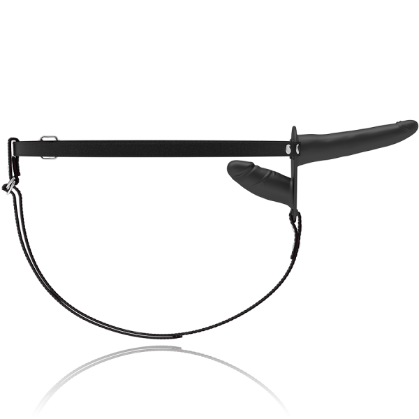 STRAP-ON VIBRATÓRIO DUPLA PENETRAÇÃO (PRETO) | 15 CM