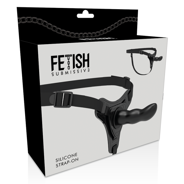 STRAP-ON PONTO G FETISH (PRETO) | 12.5 CM
