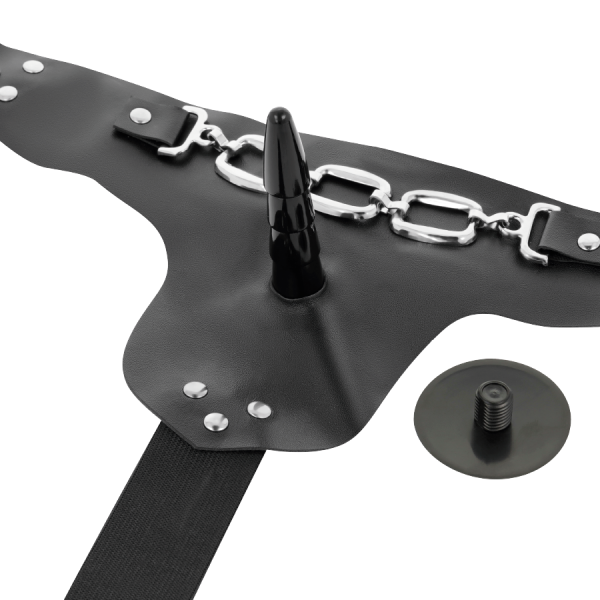 STRAP-ON COM DILDO VIBRATÓRIO GEORGE | 19 x 4 CM