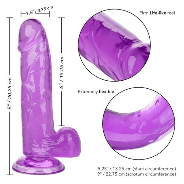 DILDO CALEXOTICS QUEEN (LILÁS) | 15.3 CM