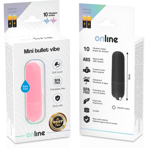 MINI BALA VIBRATÓRIA ONLINE (ROSA)