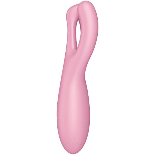 VIBRADOR SATISFYER THREESOME 4 COM APP (ROSA)