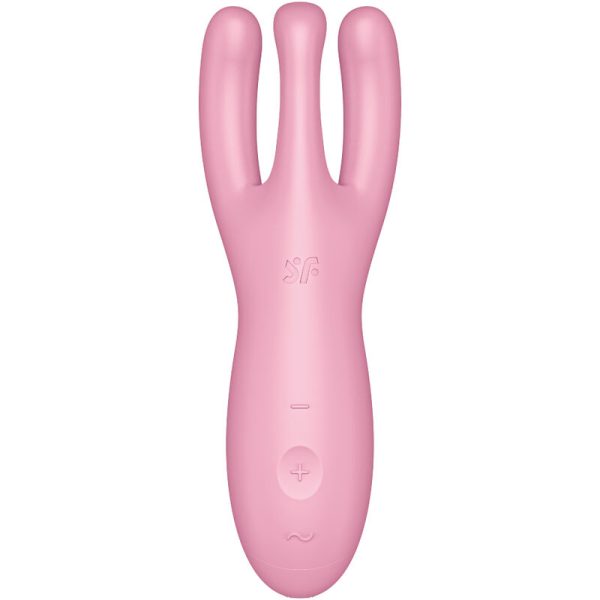 VIBRADOR SATISFYER THREESOME 4 COM APP (ROSA)