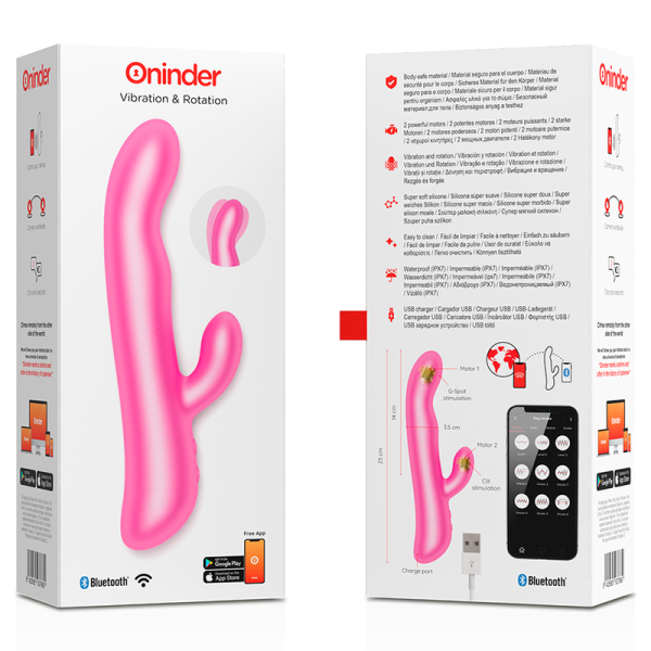 VIBRADOR RABBIT OSLO ROSA (VIBRAÇÃO E ROTAÇÃO)