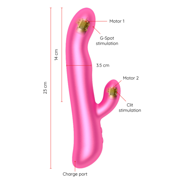 VIBRADOR RABBIT OSLO ROSA (VIBRAÇÃO E ROTAÇÃO)