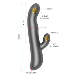 VIBRADOR RABBIT OSLO PRETO (VIBRAÇÃO E ROTAÇÃO) - Image 3