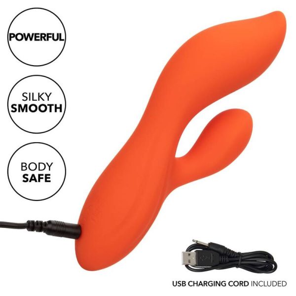 VIBRADOR RABBIT STELLA DUAL TEASER (LARANJA)