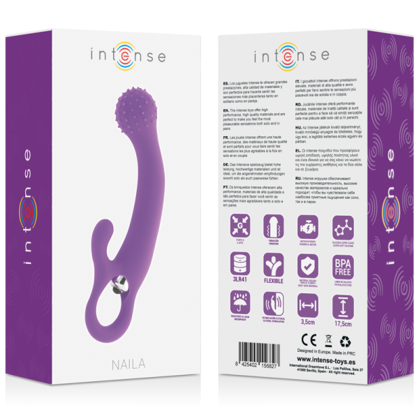 VIBRADOR NAILA COM ESTIMULADOR DE CLÍTORIS (LILÁS)