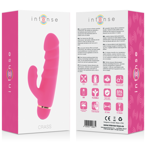 VIBRADOR RABBIT CRASS COM 20 VELOCIDADES (ROSA)