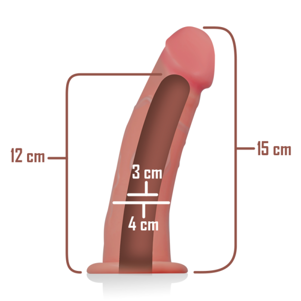 ARNÊS COM DILDO OCO INTENSE | 16 X 3 CM