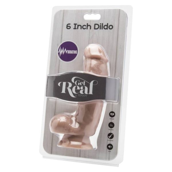 VIBRADOR REALÍSTICO COM TESTÍCULOS GET REAL | 12 CM