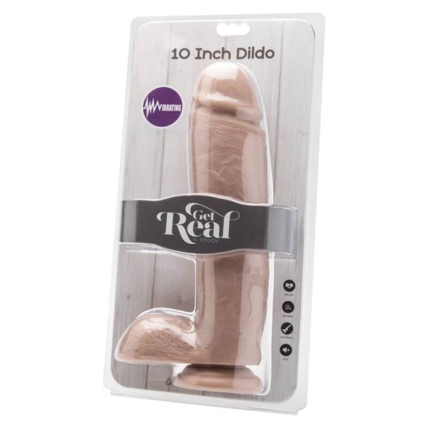 VIBRADOR REALÍSTICO COM TESTÍCULOS GET REAL | 25.5 CM