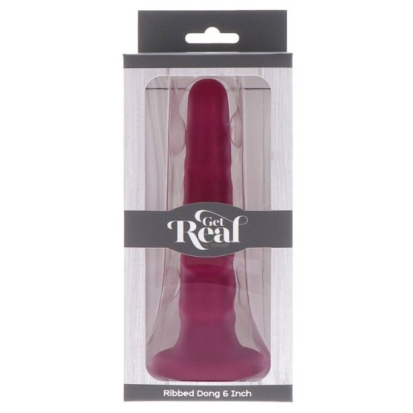 DILDO RIBBED DONG (VERMELHO) | 12 CM