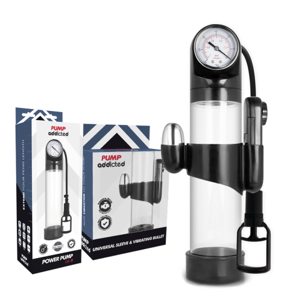 BOMBA PARA O PÉNIS RX9 MANUAL COM VIBRADOR (TRANSPARENTE)