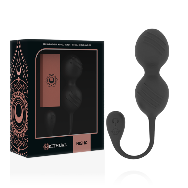 BOLAS DE KEGEL VIBRATÓRIAS NISHA (PRETO)