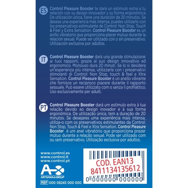 ANEL PARA O PÉNIS CONTROL PLEASURE BOOSTER 2 ANEL PARA O PÉNIS CONTROL PLEASURE BOOSTER
