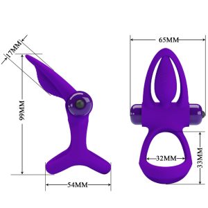 ANEL PARA O PÉNIS PRETTY LOVE 10 MODOS (ROXO) - Image 6
