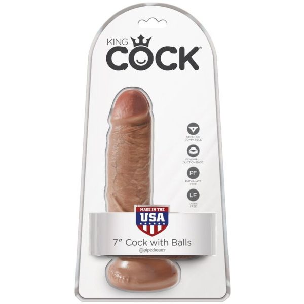 DILDO REALÍSTICO KING COCK (COM TESTÍCULOS) | 13.2 CM