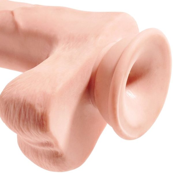 DILDO REALÍSTICO PLUS COM TESTÍCULOS (PELE CLARA) | 24.8 CM