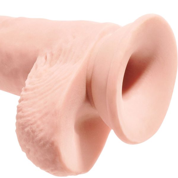 DILDO REALÍSTICO PLUS COM TESTÍCULOS (PELE CLARA) | 19.4 CM