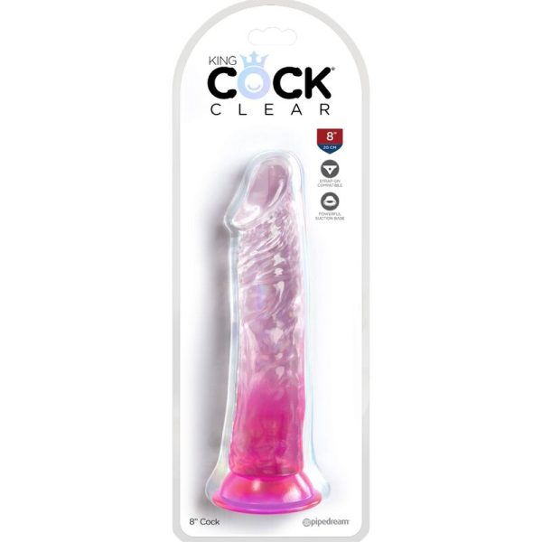 DILDO REALÍSTICO CLEAR (ROSA) | 19.7 CM 1 DILDO REALÍSTICO CLEAR (ROSA) | 19.7 CM