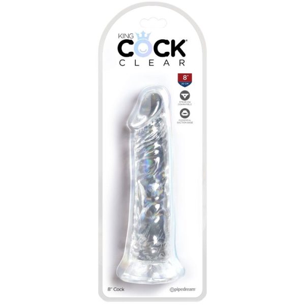 DILDO REALÍSTICO CLEAR (TRANSPARENTE) | 19.7 CM