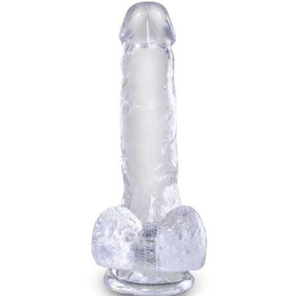 DILDO REALÍSTICO CLEAR COM TESTÍCULOS (TRANSPARENTE) | 13.5 CM 1 DILDO REALÍSTICO CLEAR COM TESTÍCULOS (TRANSPARENTE) | 13.5 CM