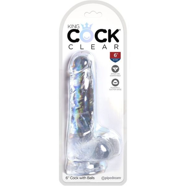 DILDO REALÍSTICO CLEAR COM TESTÍCULOS (TRANSPARENTE) | 13.5 CM 4 DILDO REALÍSTICO CLEAR COM TESTÍCULOS (TRANSPARENTE) | 13.5 CM