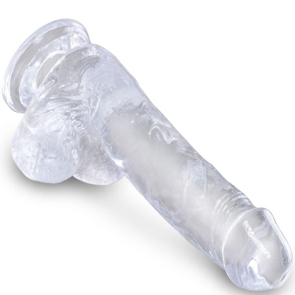 DILDO REALÍSTICO CLEAR COM TESTÍCULOS (TRANSPARENTE) | 13.5 CM 2 DILDO REALÍSTICO CLEAR COM TESTÍCULOS (TRANSPARENTE) | 13.5 CM