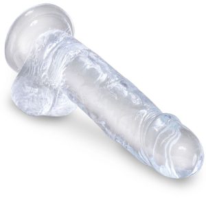 DILDO REALÍSTICO CLEAR COM TESTÍCULOS (TRANSPARENTE) | 15.2 CM - Image 3