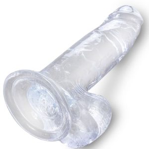 DILDO REALÍSTICO CLEAR COM TESTÍCULOS (TRANSPARENTE) | 15.2 CM - Image 4