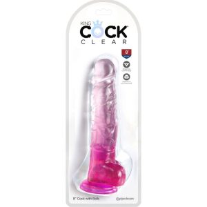 DILDO REALÍSTICO CLEAR COM TESTÍCULOS (ROSA) | 16.5 CM 3 DILDO REALÍSTICO CLEAR COM TESTÍCULOS (ROSA) | 16.5 CM - Image 2