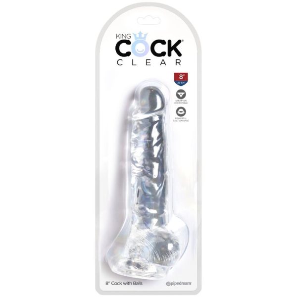 DILDO REALÍSTICO CLEAR COM TESTÍCULOS (TRANSPARENTE) | 16.5 CM 4 DILDO REALÍSTICO CLEAR COM TESTÍCULOS (TRANSPARENTE) | 16.5 CM