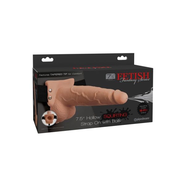 STRAP-ON COM DILDO EJACULADOR FETISH | 19 CM